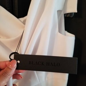 White black halo dress